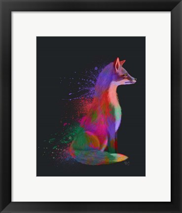 Framed Neon Fox Print