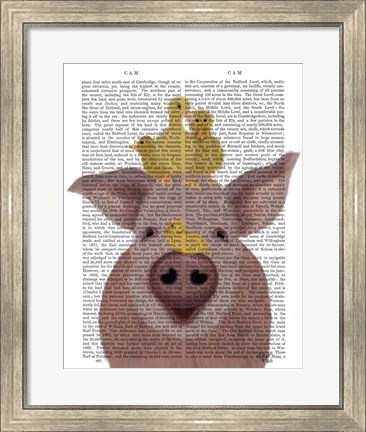 Framed Pig and Ducklings Book Print Print