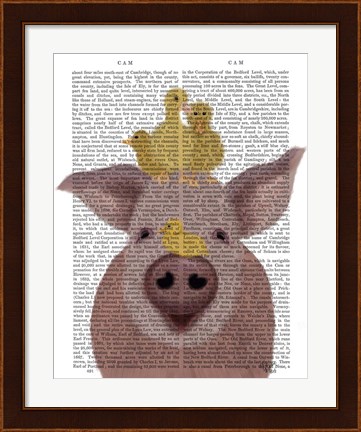 Framed Pig and Ducklings Book Print Print