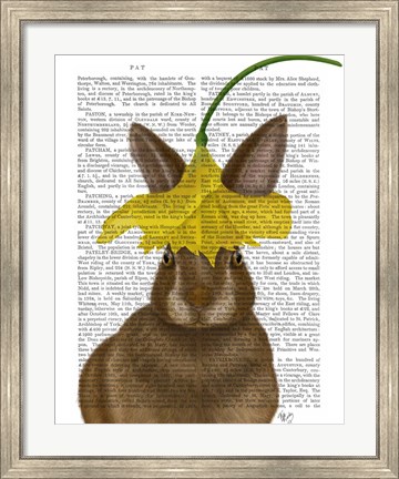 Framed Daffodil Rabbit Book Print Print