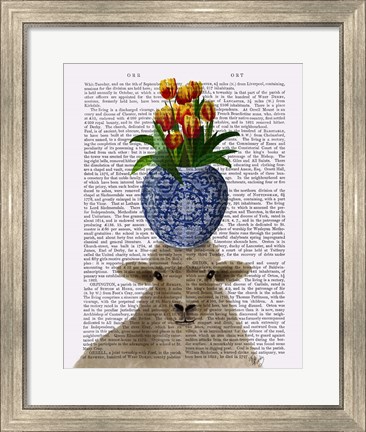 Framed Sheep and Tulips Book Print Print