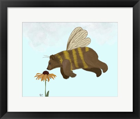 Framed Bear Bee Print