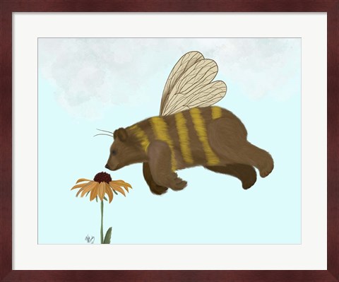 Framed Bear Bee Print
