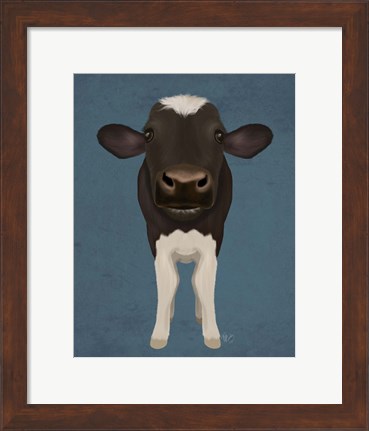 Framed Nosey Cow 2 Print