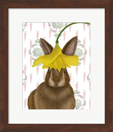 Framed Daffodil Rabbit Print