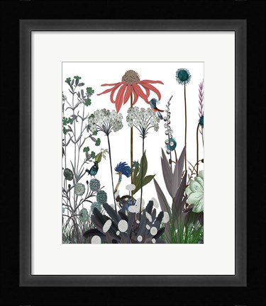 Framed Wildflower Bloom, Ostrich Print