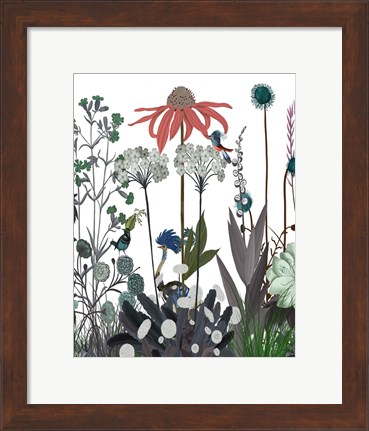 Framed Wildflower Bloom, Ostrich Print