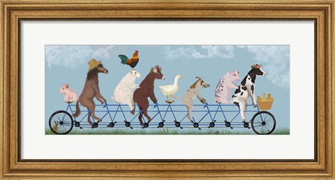 Framed Tandem Farm Animals Print