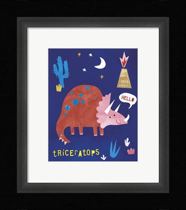 Framed Terrific Triceratops Print