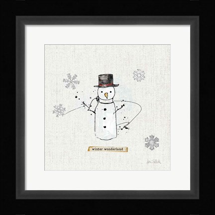 Framed Thoughtfully Frozen IV v2 Print