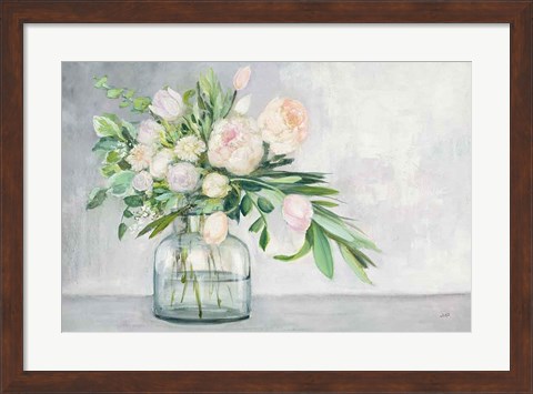 Framed Blushing Spring Bouquet Print