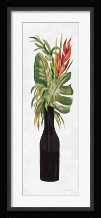 Framed Tropical Lush II on White Print