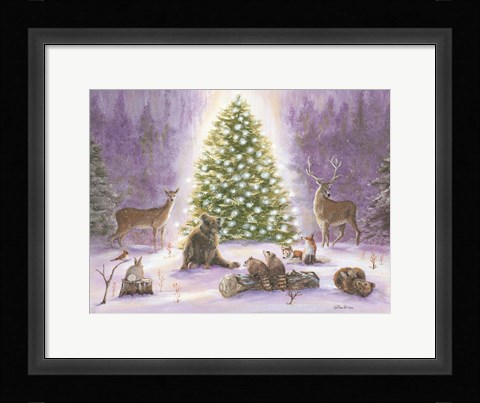 Framed Woodland Gathering Print