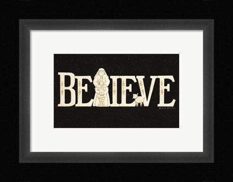 Framed Believe Print