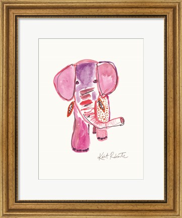 Framed Edith the Elephant Print