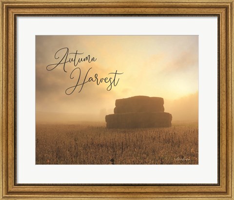 Framed Autumn Hay Harvest Print