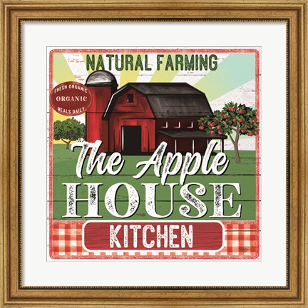 Framed Apple House Kitchen Print