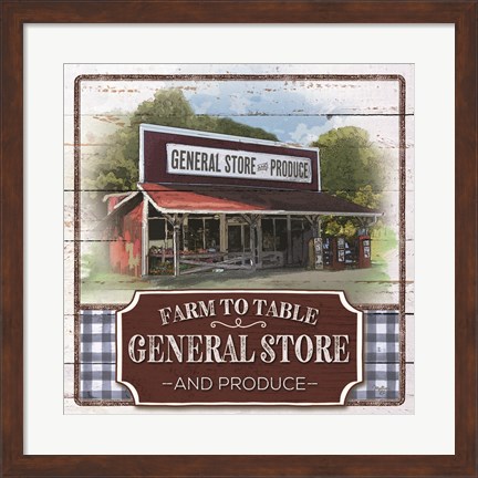 Framed Farm to Table General Store Print