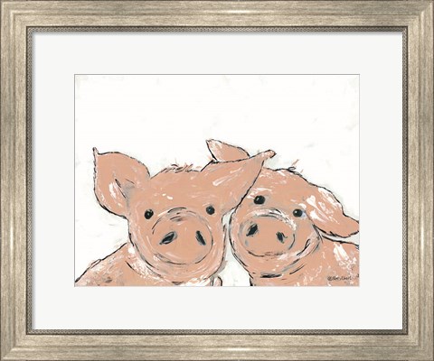 Framed Pigs Print