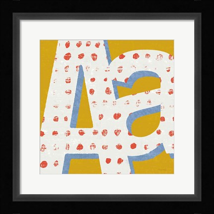 Framed Punctuated Square IX Bright Print