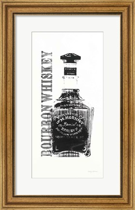 Framed Bourbon BW Crop Print