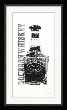 Framed Bourbon BW Crop Print