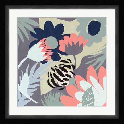 Framed Groovy Garden Mint Print