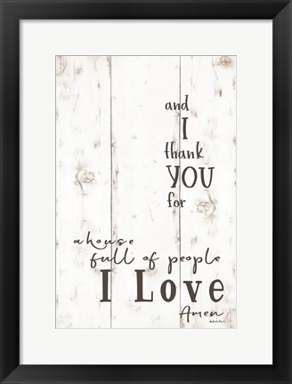 Framed House Full of People Print