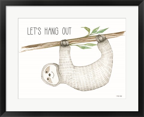 Framed Let&#39;s Hang Out Print