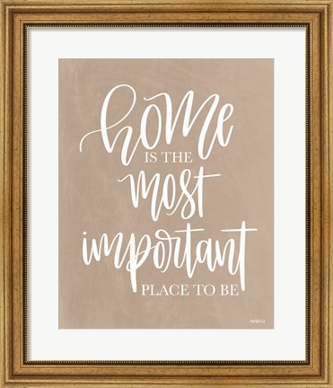 Framed Home is the Most Important Place to Be Print