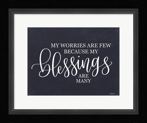 Framed My Blessings are Many II Print