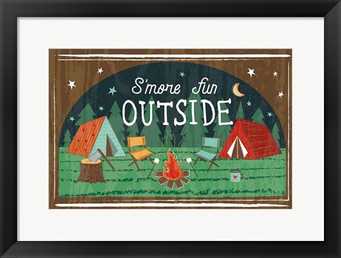 Framed Comfy Camping VII Print