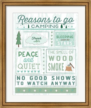 Framed Comfy Camping II Print