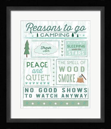 Framed Comfy Camping II Print