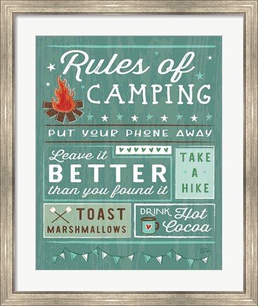 Framed Comfy Camping I Print