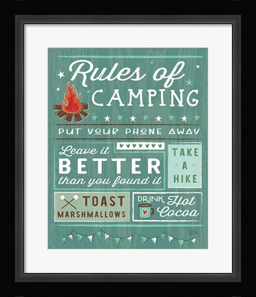 Framed Comfy Camping I Print