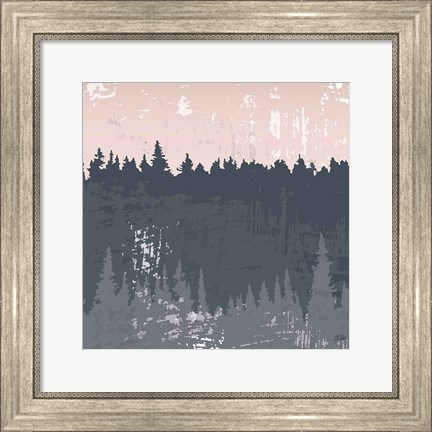 Framed Evening Forest II Print