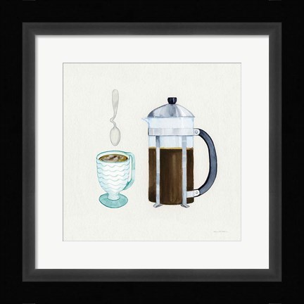 Framed Coffee Break VIII Tan Print