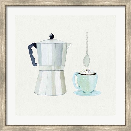 Framed Coffee Break VII Tan Print