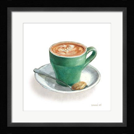 Framed Wake Me Up Coffee II on White Print