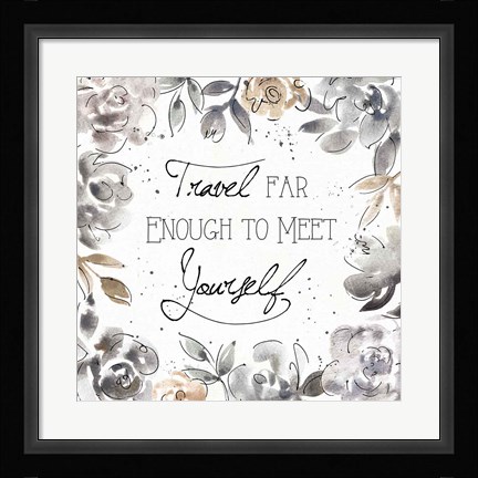 Framed Skyline Sketches VI Print