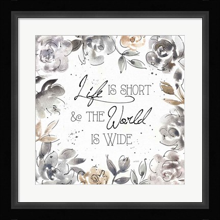 Framed Skyline Sketches V Print