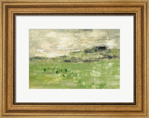 Framed Spring Valley I Green Print