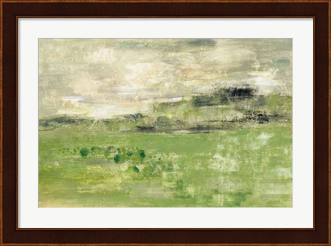 Framed Spring Valley I Green Print