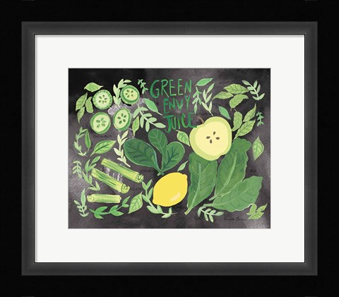 Framed Fruitie Smoothie III on Black Print