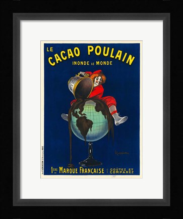 Framed Le Cacao Poulain Inonde le Monde, 1911 Print