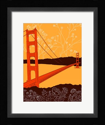 Framed Golden Gate Bridge - Headlands Print