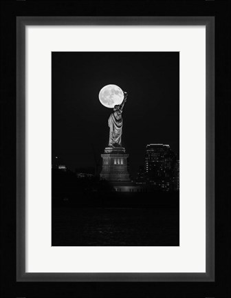 Framed Full Moon New York Print