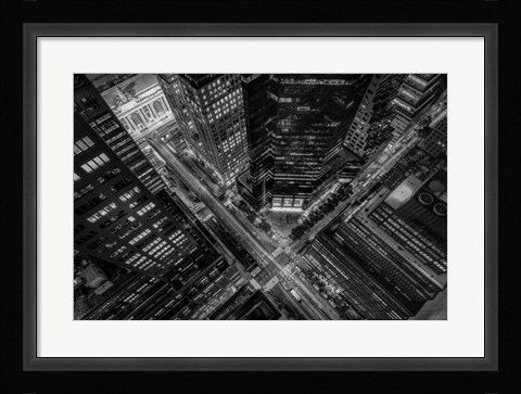Framed New York City Looking Down Print