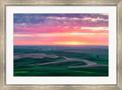 Framed Palouse Sunset Print